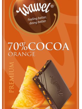 Tume šokolaad apelsiniga 100g, 70% kakaod