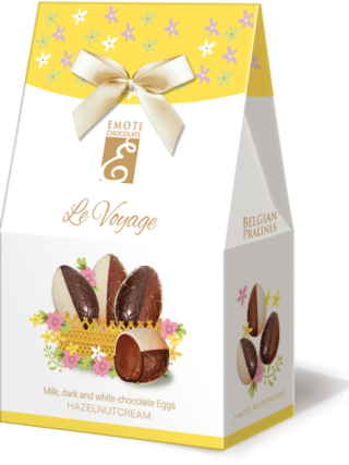 Le Voyage šokolaadimunad sarapuupähkli kreemi täidisega 75g