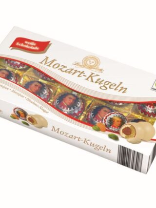 Pralineerullid “Mozart” valges šokolaadis 200g